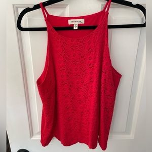 Red eyelet tank